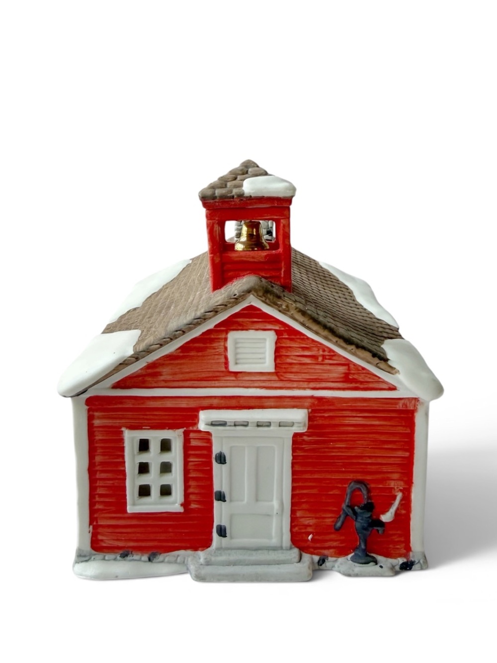 Department 56 Christmas New England Village Red Schoolhouse Porcelain